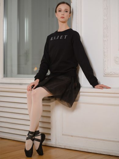 sweatshirt black masha 1 390x520 - БАЛЕТ Sweatshirt